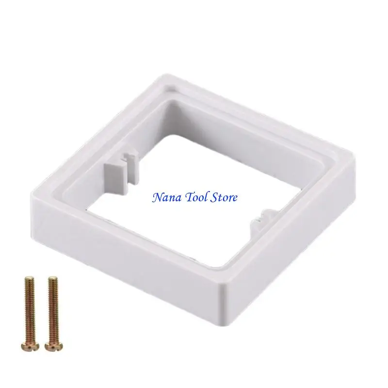 31GJ Single Gang Receptacle Outlet Box Extenders Single Socket Spacer Plastic Unit Receptacle Extender Easy to Install