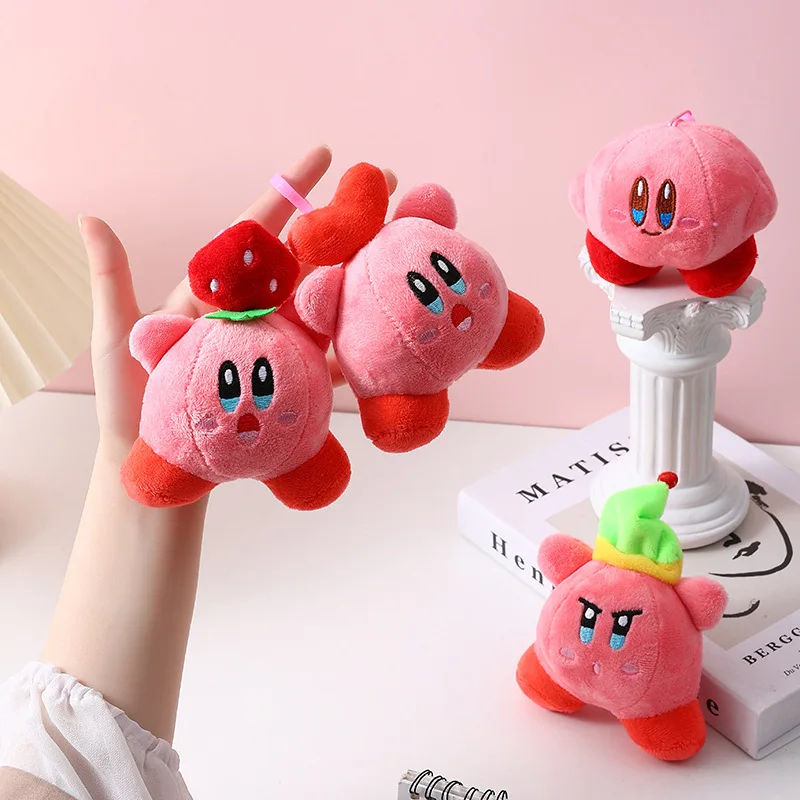 New 10-14CM Kirby Cartoon Cute Star Kirby Keychain Kawaii Trend Doll Bag Hanging Pendant Decor Toy Key Chain Girls Birthday Gift