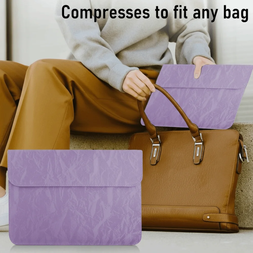 Magnetic Closure 14inch Laptop Bags Envelope Design Waterproof Laptop Sleeve Pouch Faux Leather Lightweight Notebook Sleeve