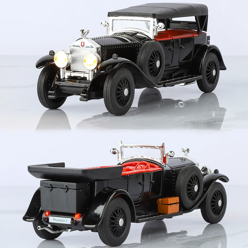 Modelo de coche Phantom Wraith a escala 1:32, juguete de aleación fundido a presión, puertas extraíbles, modelos de vehículos de lujo abiertos, luz de sonido, regalos para niños