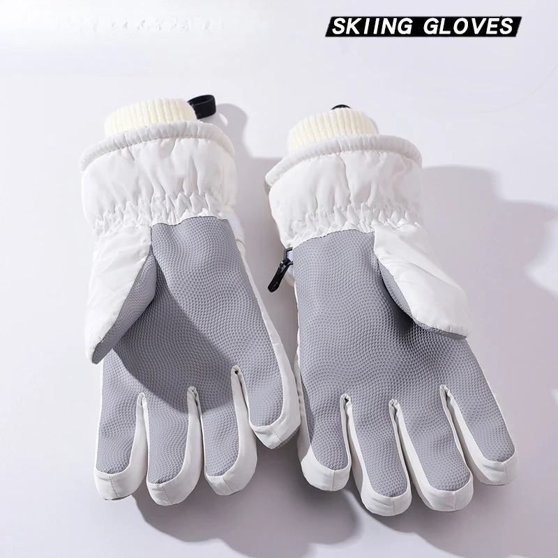 قفازات التزلج الشتوية غير قابلة للانزلاق شاشة تعمل باللمس مقاوم للماء ملحقات ركوب الدراجات الدافئة للجنسين قفازات حماية المعصم المضادة للخسارة #3