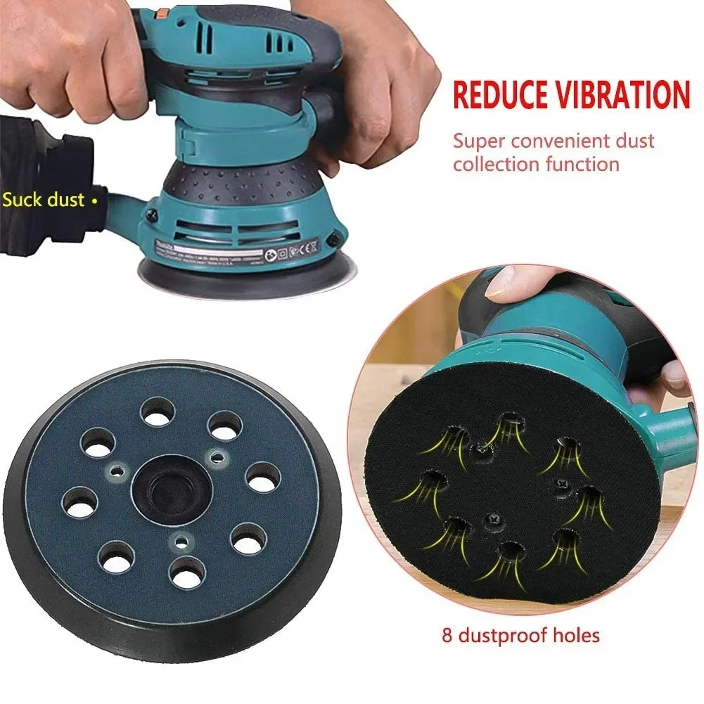 

5 Inch 8 Hole Backing Pad Hook And Loop Sander Pad For 743081-8 BO5030 BO5031 BO5041 BO5010/K BO5030/K BO5031/K BO5041/K