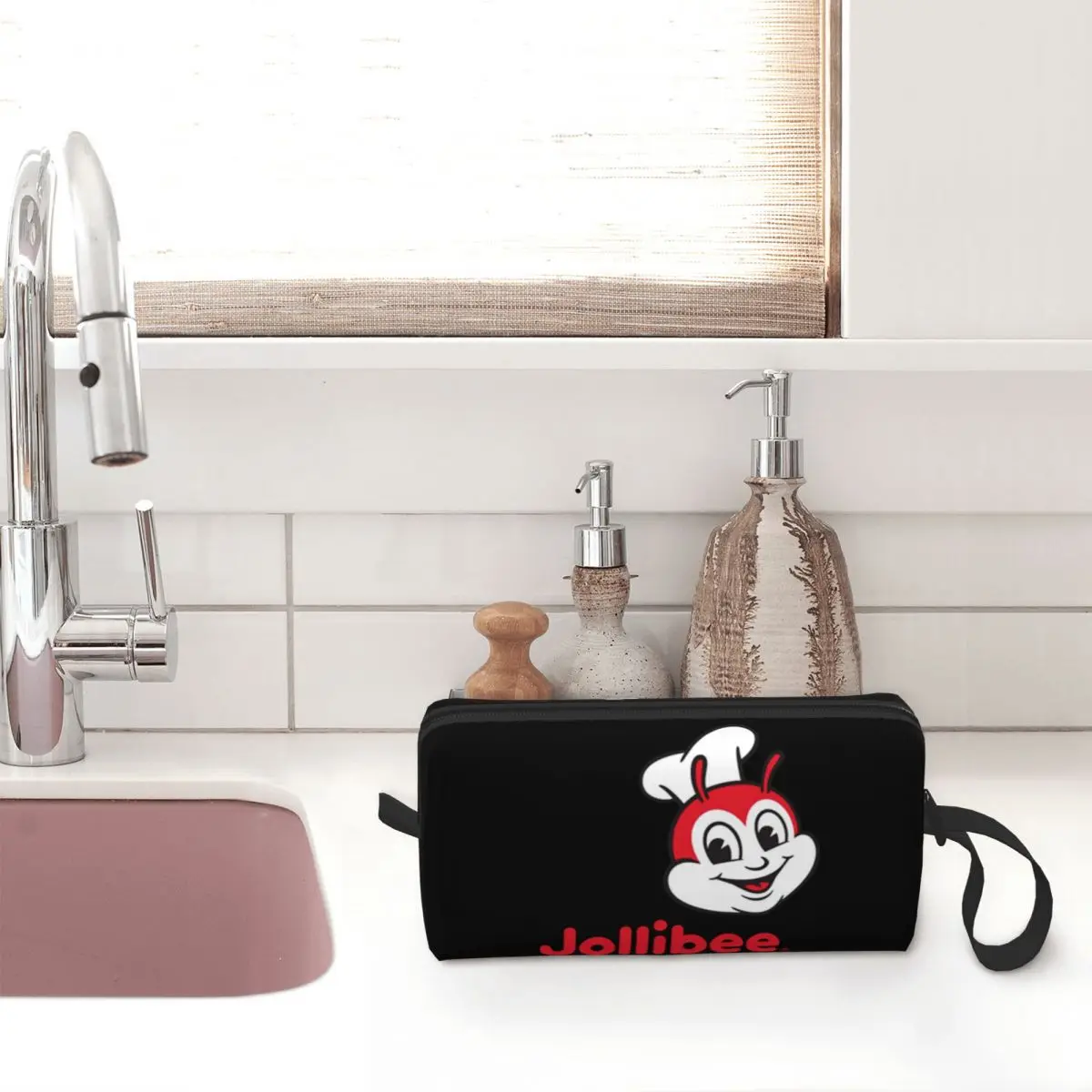 Jollibee 2 astucci per regali per studenti, scatola per penne, astuccio per matite, forniture di cancelleria, borsa per cosmetici da viaggio per donna