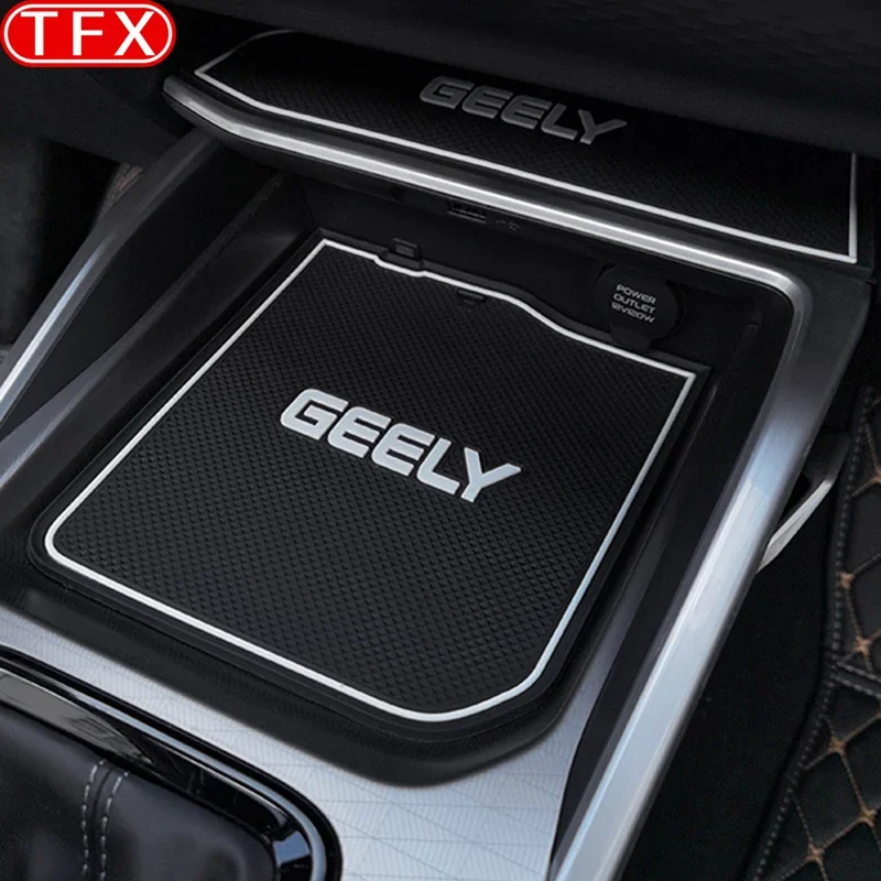 For Geely All-new Emgrand II 2023 2024 Car Non-Slip Mat Door Groove Pad Rubber Gate Slot Cup Cushion Decoration Auto Accessories