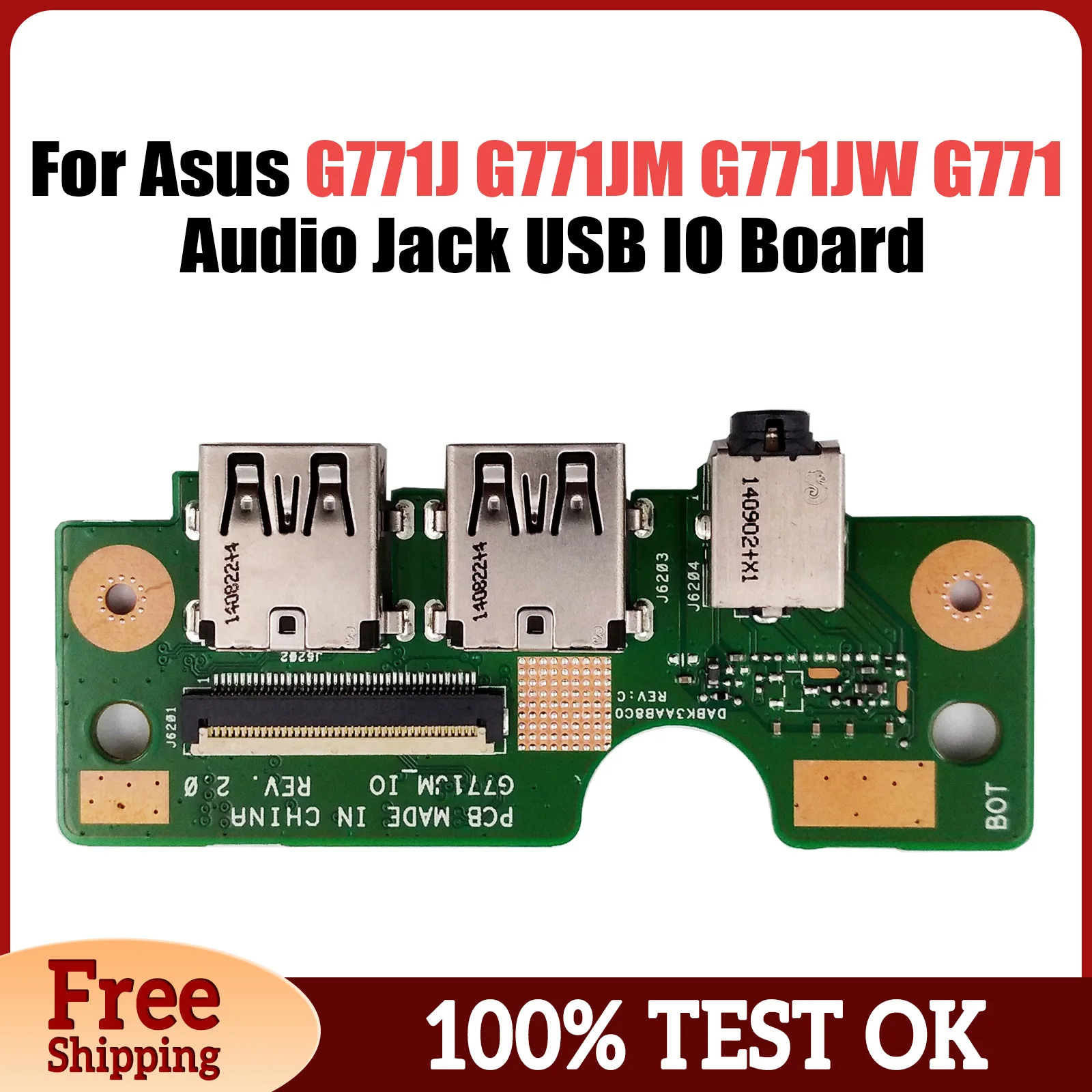 Original For ASUS G771J G771JM G771JW G771 Audio Jack USB IO Board G771JM_IO 100% Tested Fast Ship