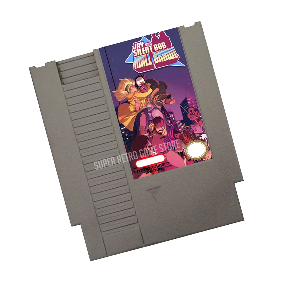 Jay and Silent Bob Mall Brawl Game Cartridge for NES Console 72Pins 8 Bit Video Game Cartridge