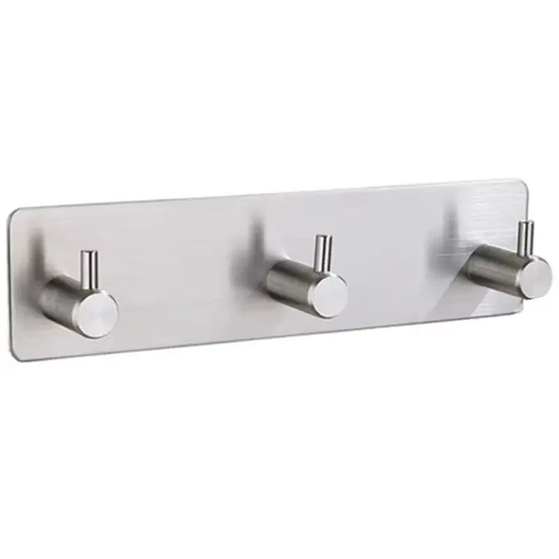 -November Self-Adhesive Stainless Steel Hooks Sticky Wall Door Robe Tea Towel Rustproof Towel Rack,Clothes Coat Hanger