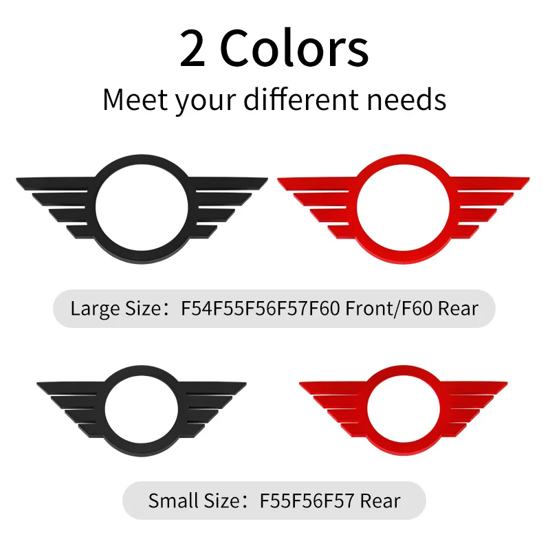 3D ABS Car Front Hood Rear Trunk Logo Stickers For Mini Cooper F54 F55 F56 F57 F60 Exterior Emblem Badge Decorative Decals