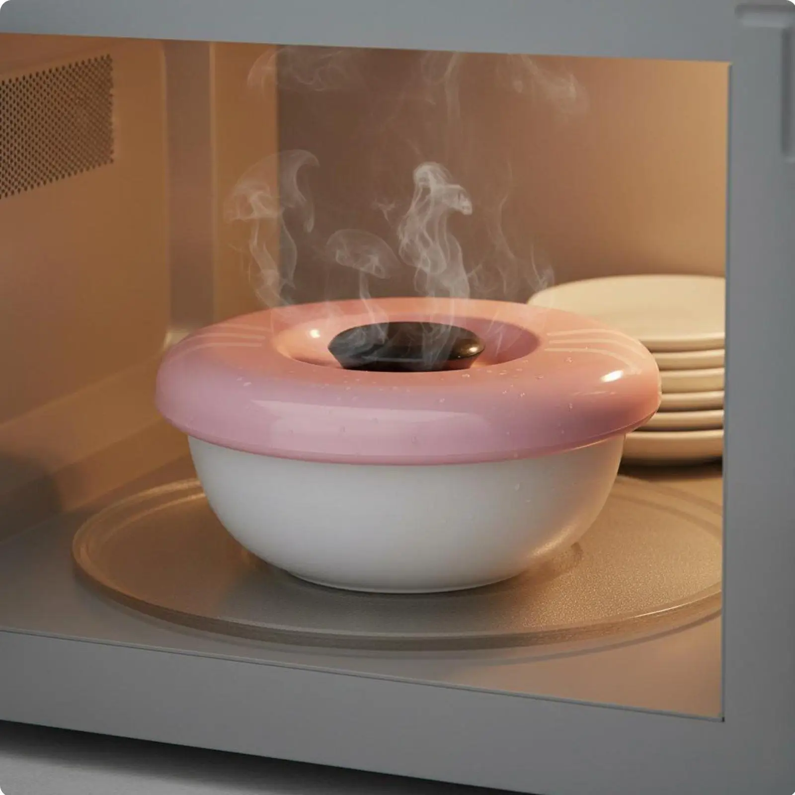 Kitchen Microwave Dome Cover Food Grade PP Multi Purpose Plate Lid Oil Proof for Meal Storage or Reheating