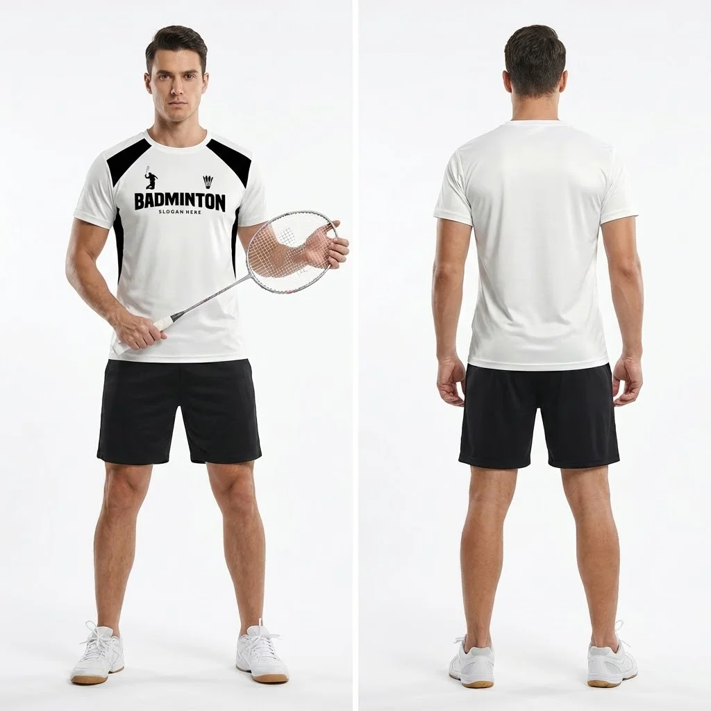 男性と女性のためのバドミントンジャージTシャツ,速乾性,スポ - Badminton Rank のレビューと価格