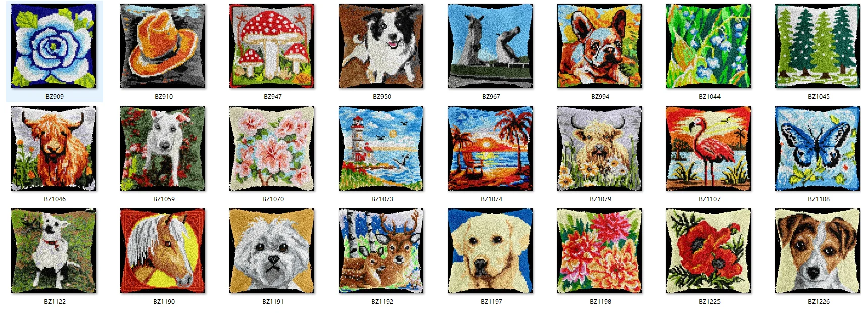 

Наборы крючков с защелкой, крючок с защелкой, подушка для коврика, предварительно напечатанный холст, вязание крючком, рукоделие, поделки для взрослых, 43-43 см, белые лошади