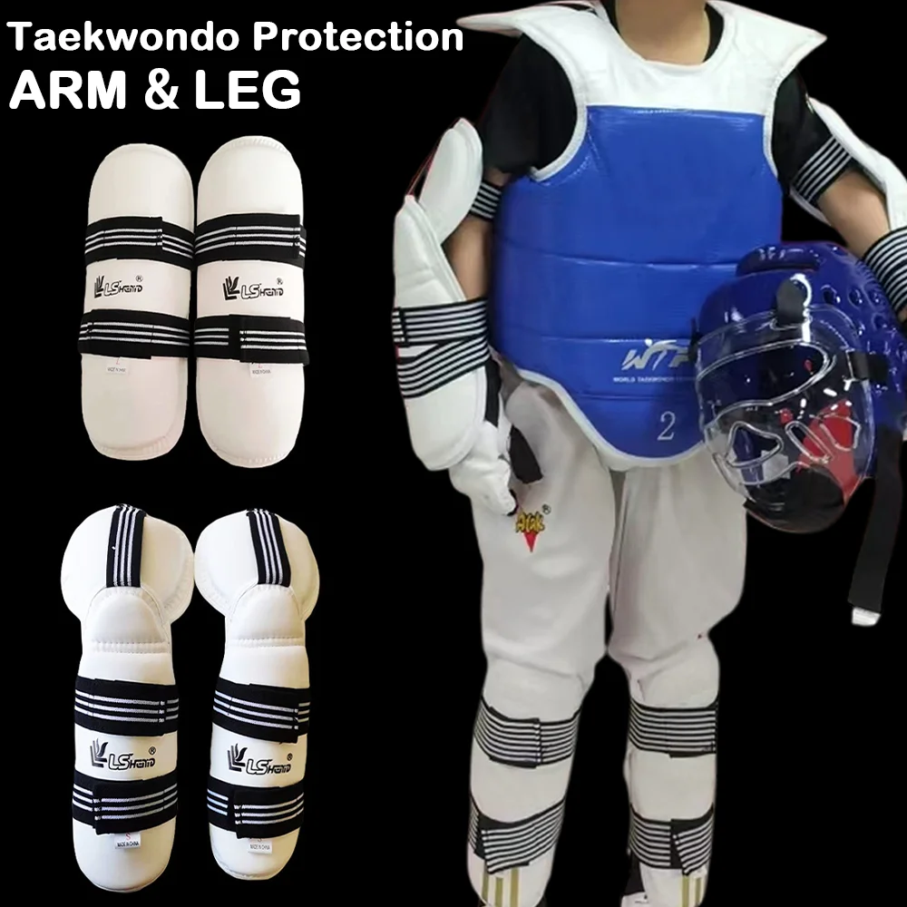 

Sponge Free Combat Protective Gear Taekwondo Arm Leg Guards Barcer Adult Thickened Elbow Knee Pads Elbow Protector Sports Safety