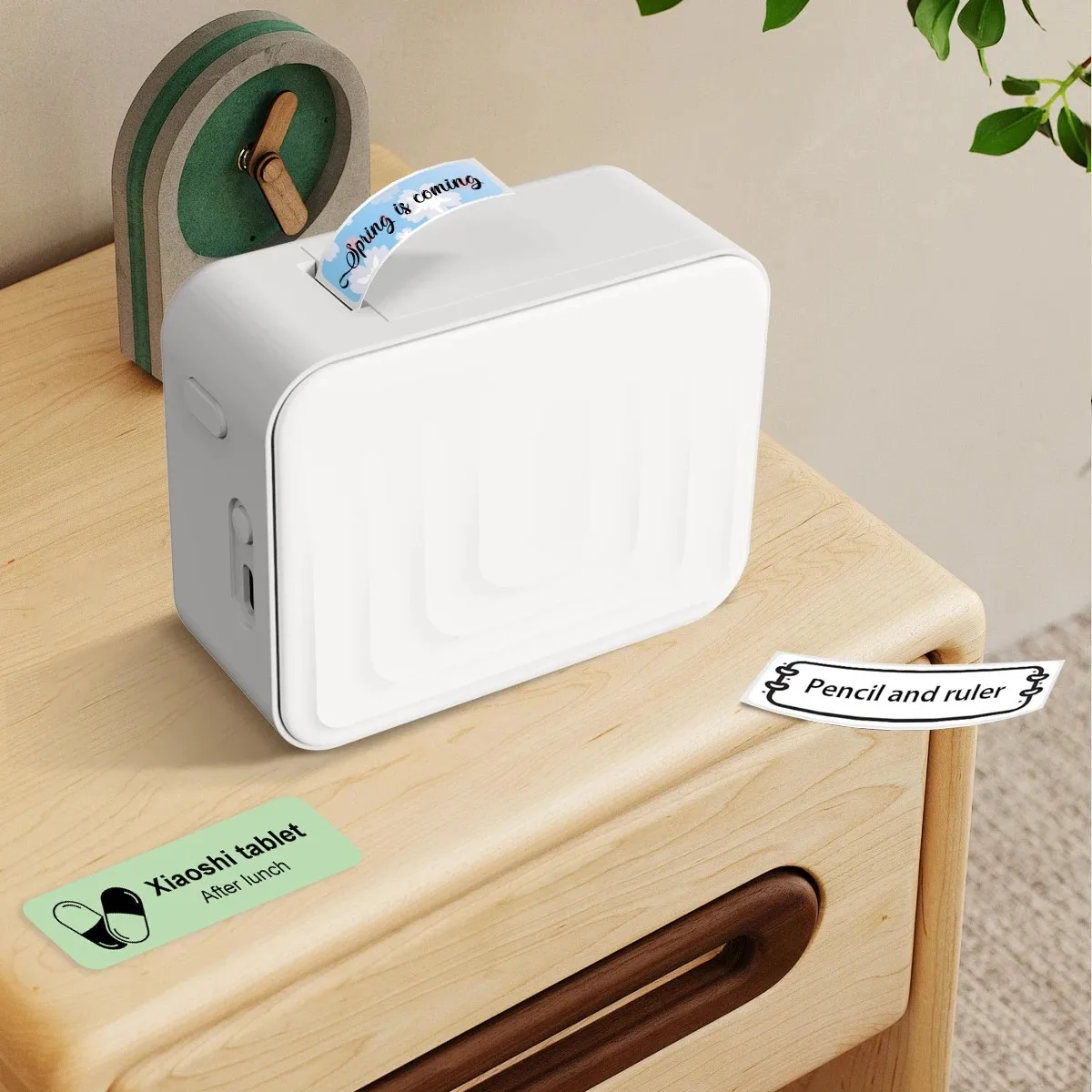 Marklife M1 Printer Termal Portabel Mini Tanpa Tinta Printer Pembuat Label Berperekat untuk Mesin Pelabelan Labeller Stiker