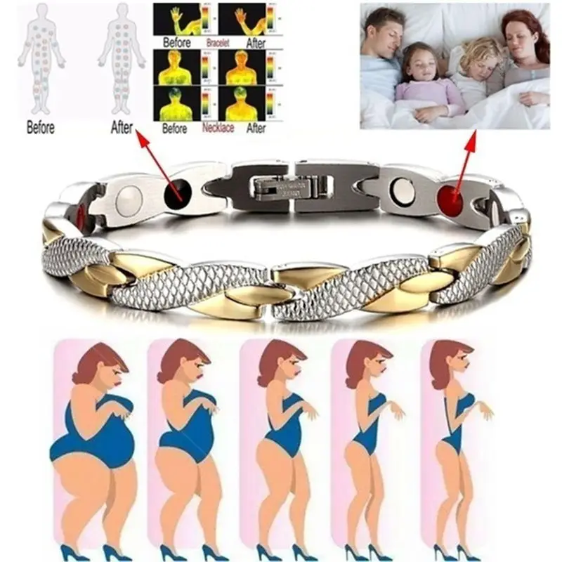 Healthy Bio Magnetic Bracelets for Women Men Therapy Bracelet Pain Relief Arthritis Magnet Bangle Carpal Tunnel Syndrome Jewelry