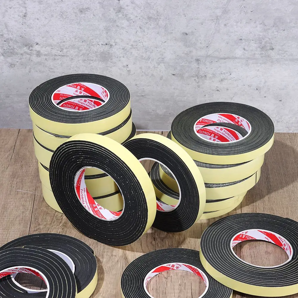 Home Improvement Waterproof Window Door Weather Stripping Rubber Strip Tape Foam Sponge Single Sided Adhesive Seal Strip