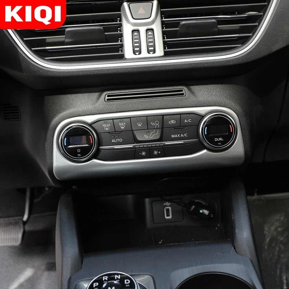 Air Conditioner Switch Buttons Frame Cover Trim for Ford Focus 2019 2020 2021 MK4 ST-LINE Accessories Car Styling