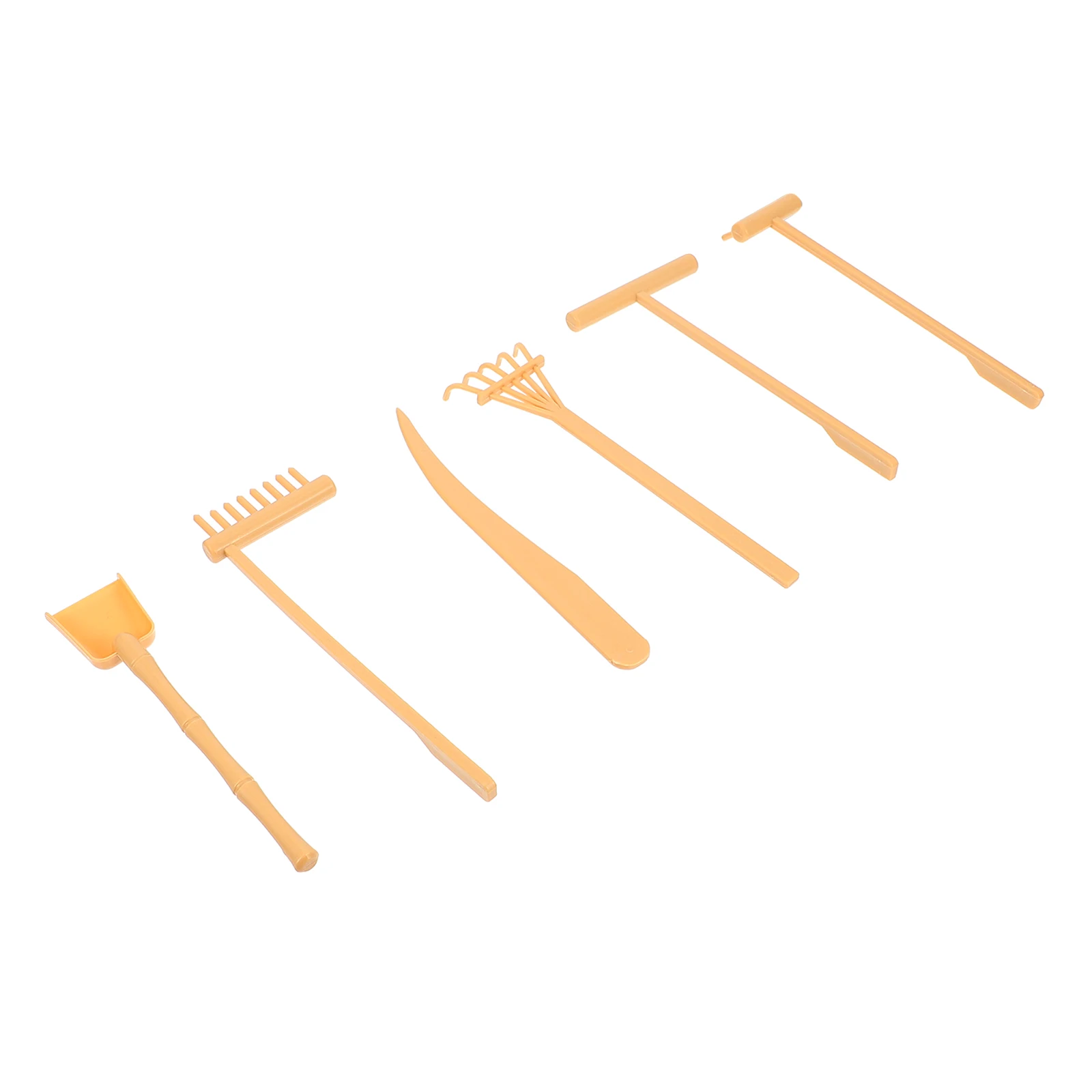 

6Pcs Mini Rakes Push Tools Sand Smoothing Rake Set for Zen Garden Sand Craft Lightweight Portable Desktop Ornament Smooth Finish