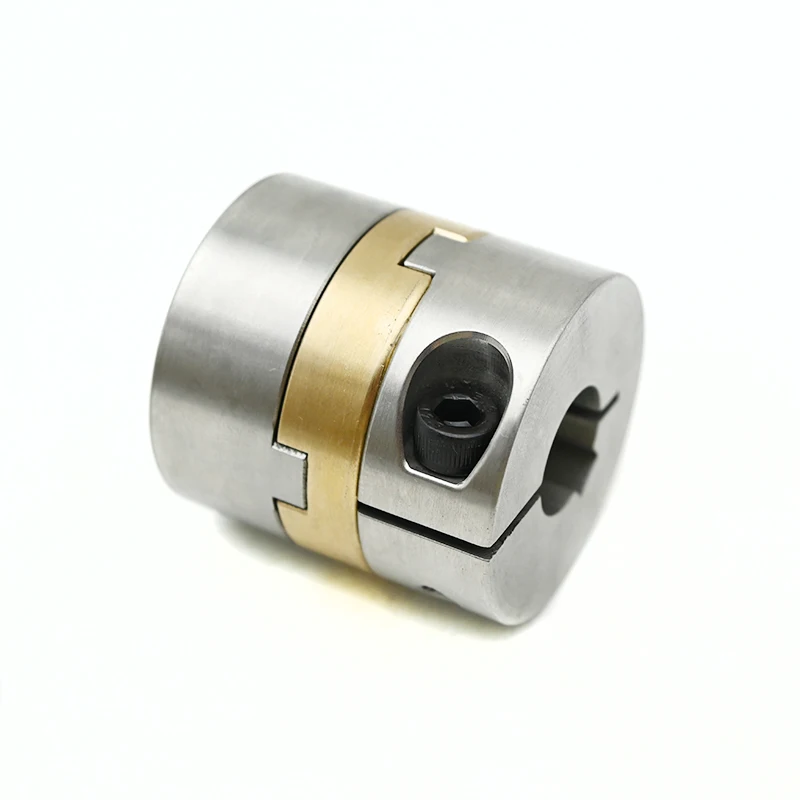 Aluminum Bronze Slider Clamping Coupling Stainless Steel Flexible Jaw Couplings CNC Shaft Coupler OD38 L40 with Keyway tenon