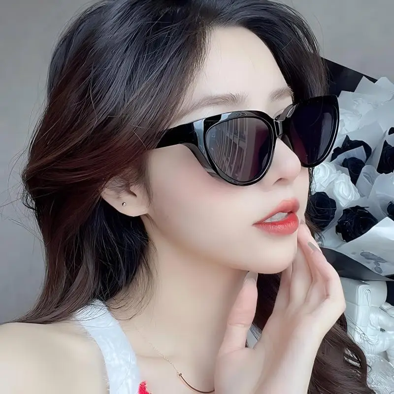 

Fashion personality leisure hundred match cat eye sunglasses 2024 new retro trend UV protection sunglasses driving sun glasses