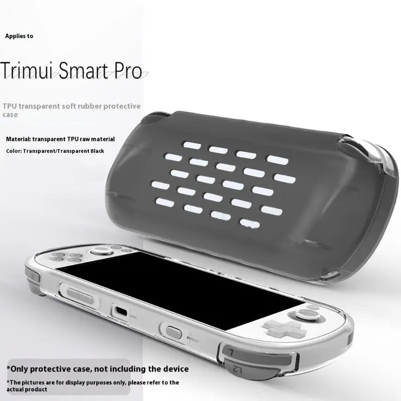 1 pçs consoles de jogos diy acessórios para trimui smart pro portátil transparente capa protetora caso jogo capa