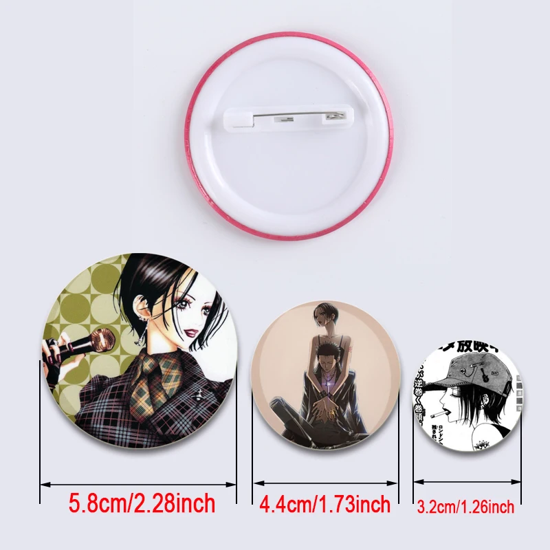 Cute Anime Girl Nana Backpack Figure Lapel Pins Cartoon Badge Accessories Clothes Decoration  Handmade Tinplate Brooches Gift