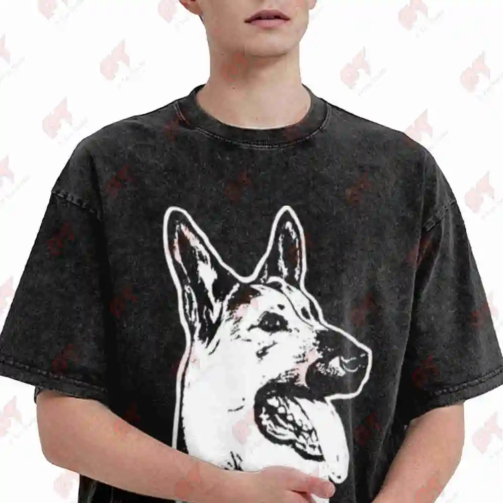 Turbonegro Dog Punk Rock Tour Vintage Washed Tee Pure Cotton T-Shirt