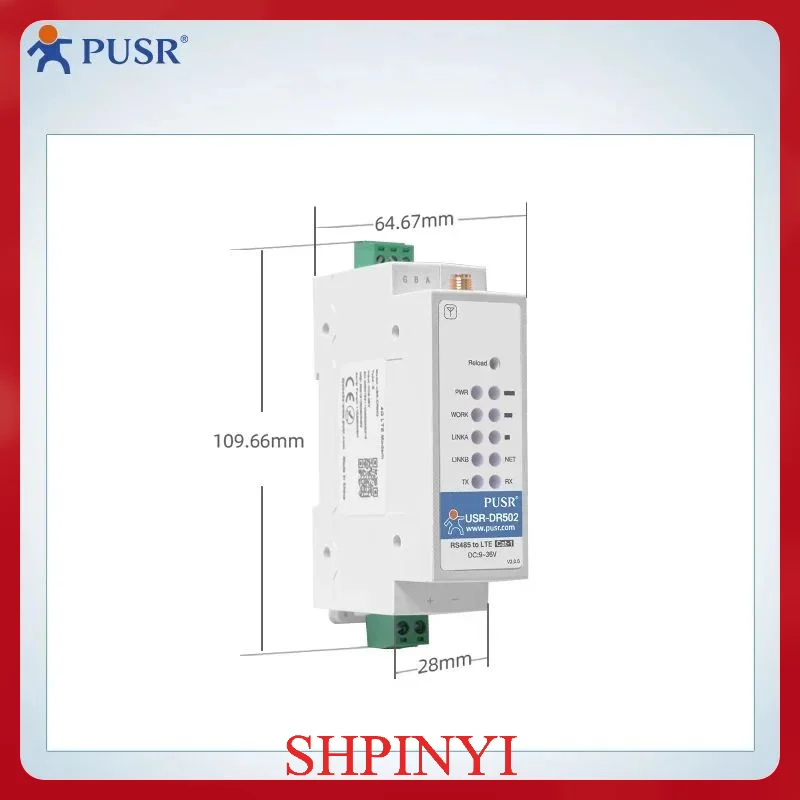 

Лучший модный PUSR GSM GPRS последовательный RS485 4G LTE Cat 1, протокол распределения сотового модема, Европа USR-DR502-E