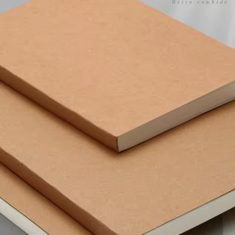 Thickened A5 Kraft Paper Notebook Thick Paper Horizontal Line Square Line Notebook Simple Design Grid Blank Book Study Office