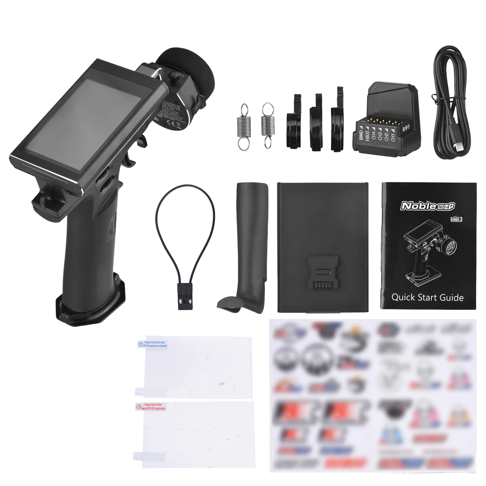 Telecomando universale per trasmettitore radio 2.4G 8CH con ricevitore FGR4S Protocollo AFHDS 3 per modelli di barche per auto telecomandati