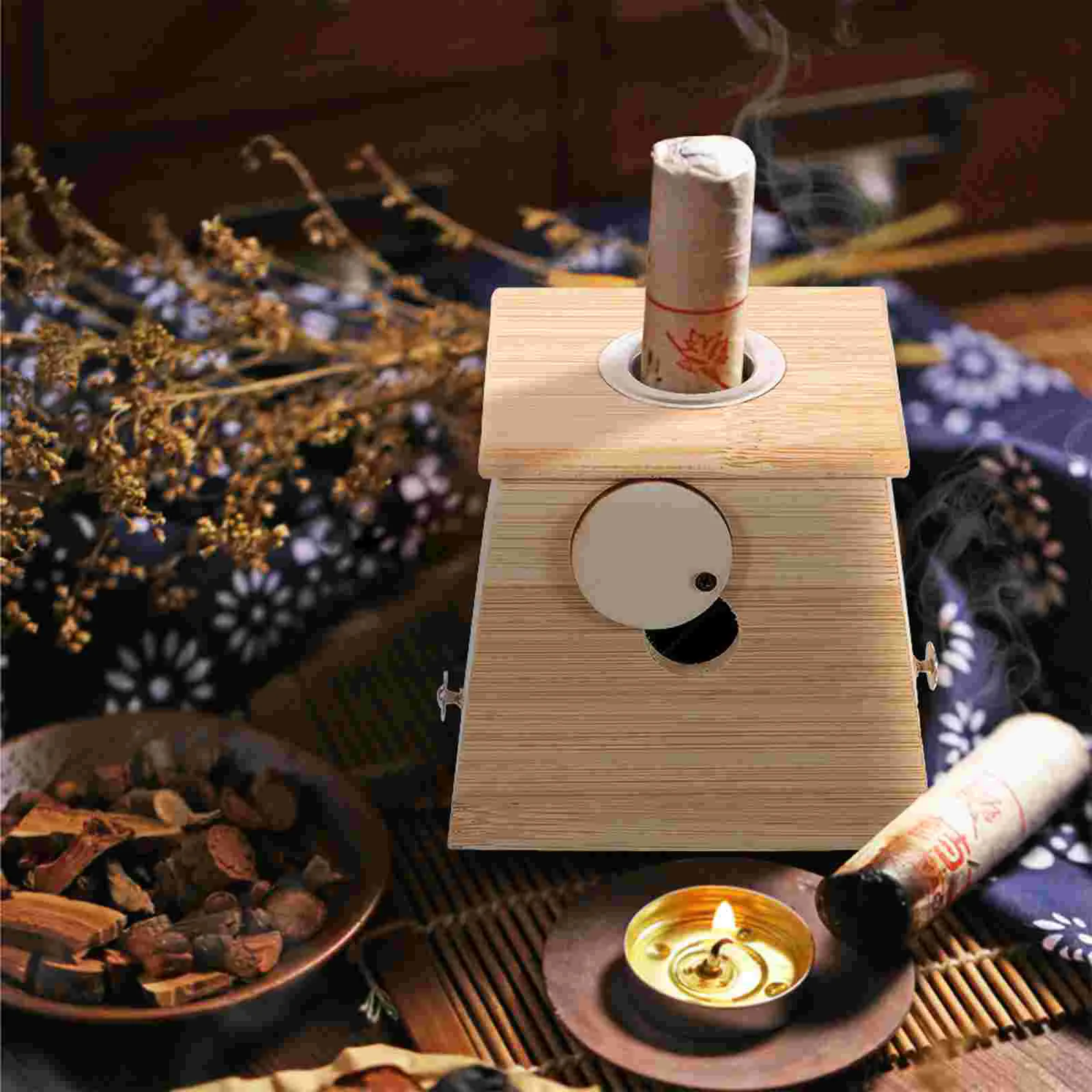 Moxibustion Box Moxa Kegel Brenner Fall Einstellbare Halter Körper Topf Behandlung Werkzeug Holz