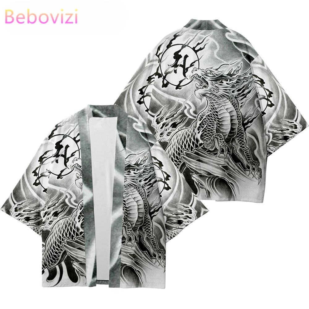 

Asian Clothing Plus Size Chinese Style Print Japanese Traditional Kimono Fashion Beach Cardigan Tops Women Men Cosplay Haori