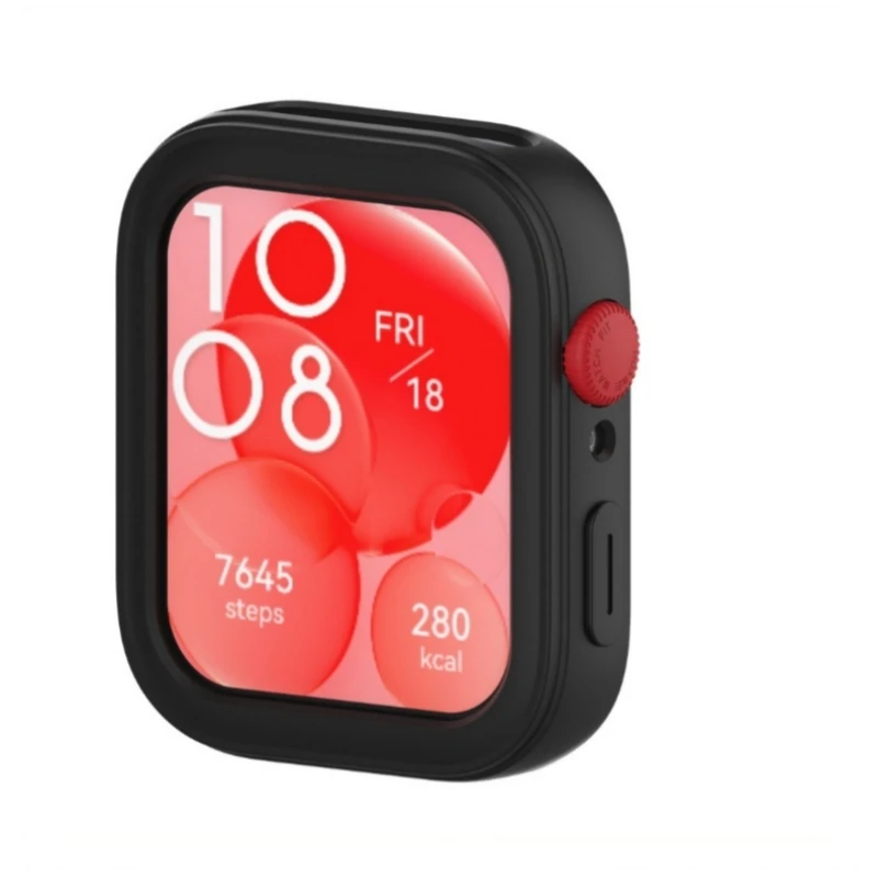 Zachte Siliconen Hoes Voor Huawei Horloge Fit 3 Val Preventie Frame Bescherming Accessoires Voor Huawei Horloge Fit3 Beschermende Shell