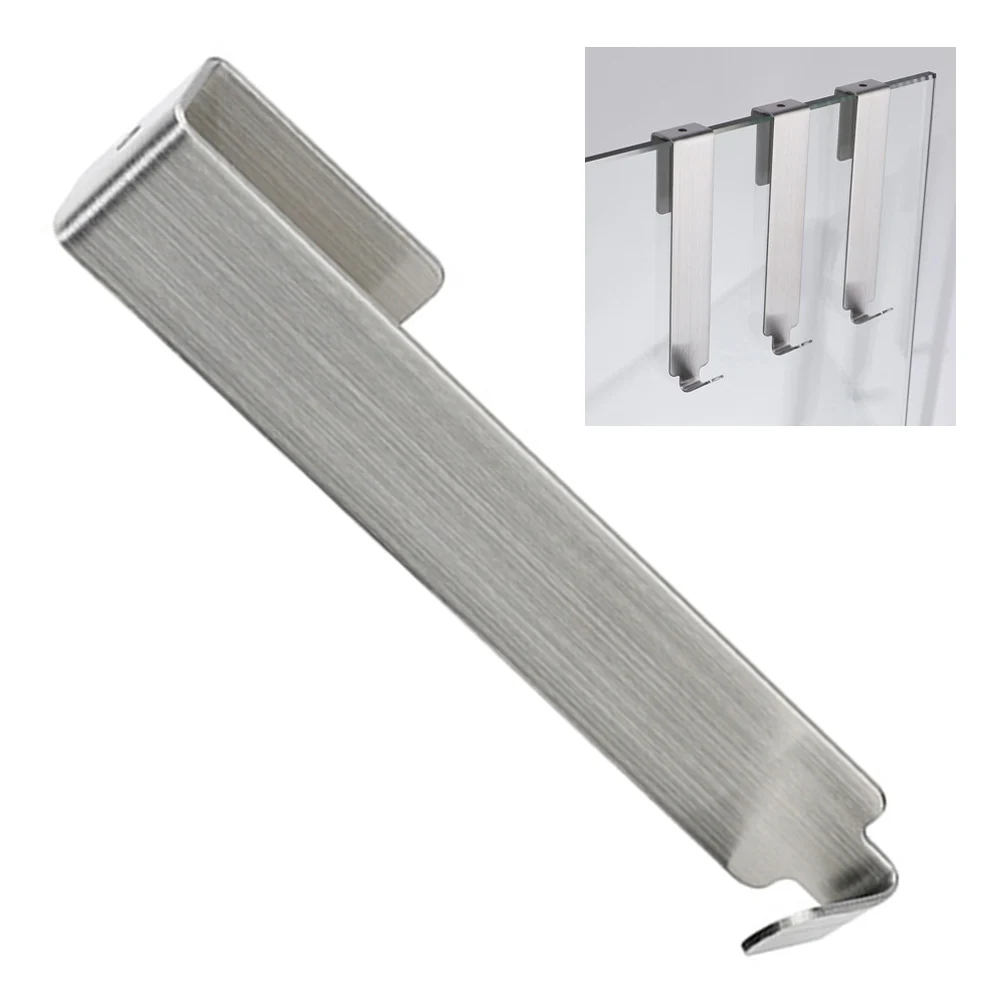 For Glass Door Towel Hooks Stainless Steel Hooks for Bathroom For Glass Wall Easy to Install and Durable (110 130 characters)