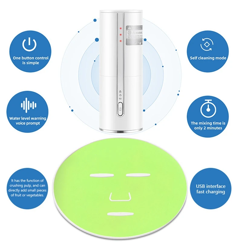 BAADE Obst- und Gemüsemaskenmaschine, intelligentes hausgemachtes natürliches Gemüse-Kollagen-Obstmaske, Gesichts-SPA-Schönheitsinstrument