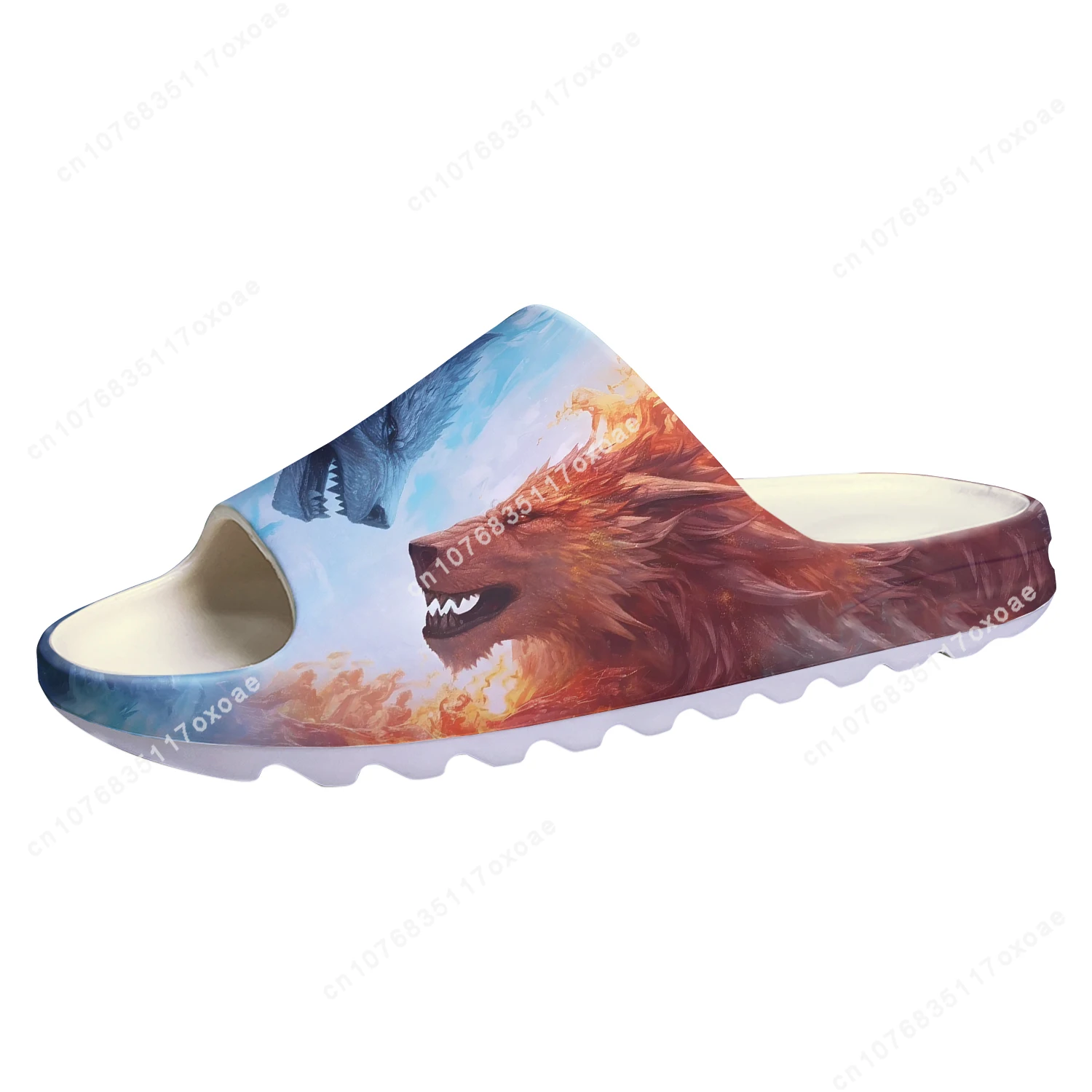 Animal Wolf shoes Soft Sole Sllipers Home Clogs Step On Water Shoes Mens Womens Teenager Step in Customized Sandals