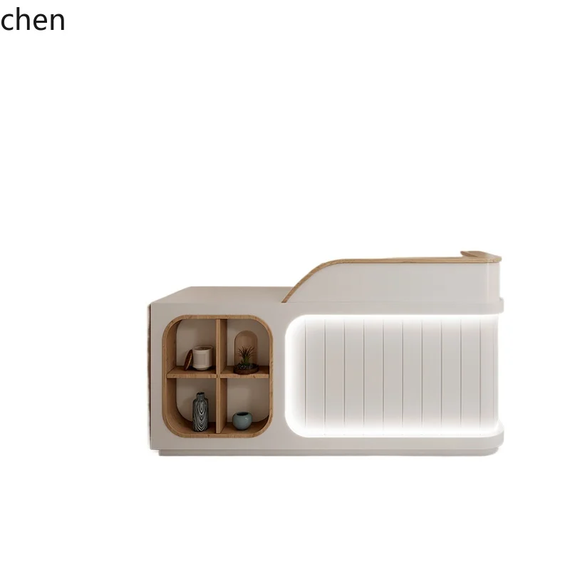 تشيكوسلوفاكيا الحديثة بسيطة متجر الملابس صالون حلاقة صالون تجميل خزانة استقبال أمين الصندوق الصغيرة