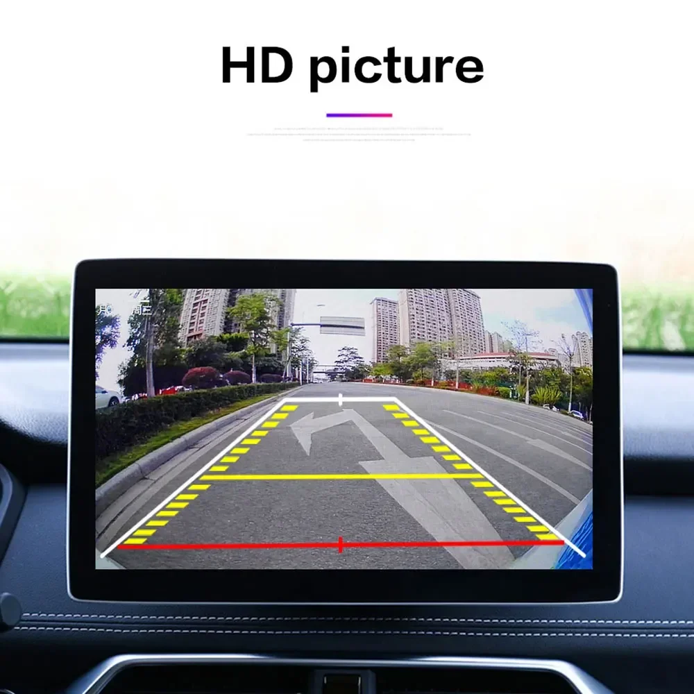 Dynamic trajectory Car rear-view camera Fisheye Night vision Reverse automatic parking monitor CCD waterproof HD video 170 angle