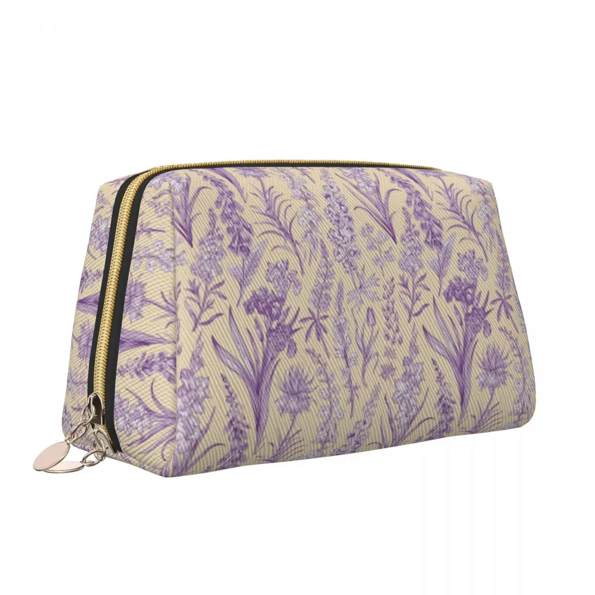 NOMADES Artsy Vintage Toile De Jouy Makeup Bag for Women Travel Cosmetic Organizer Fashion Navy And White Storage Toiletry Bags