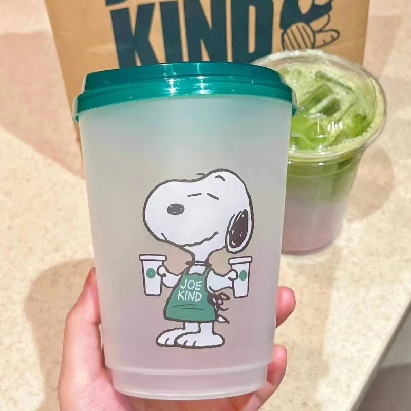 جديد لطيف سنوبي الكرتون أنيمي الطرفية الصيف بسيط كوب ماء زجاجي الكرتون عالية الجمال القهوة كوب عصير الحليب هدايا عيد الميلاد