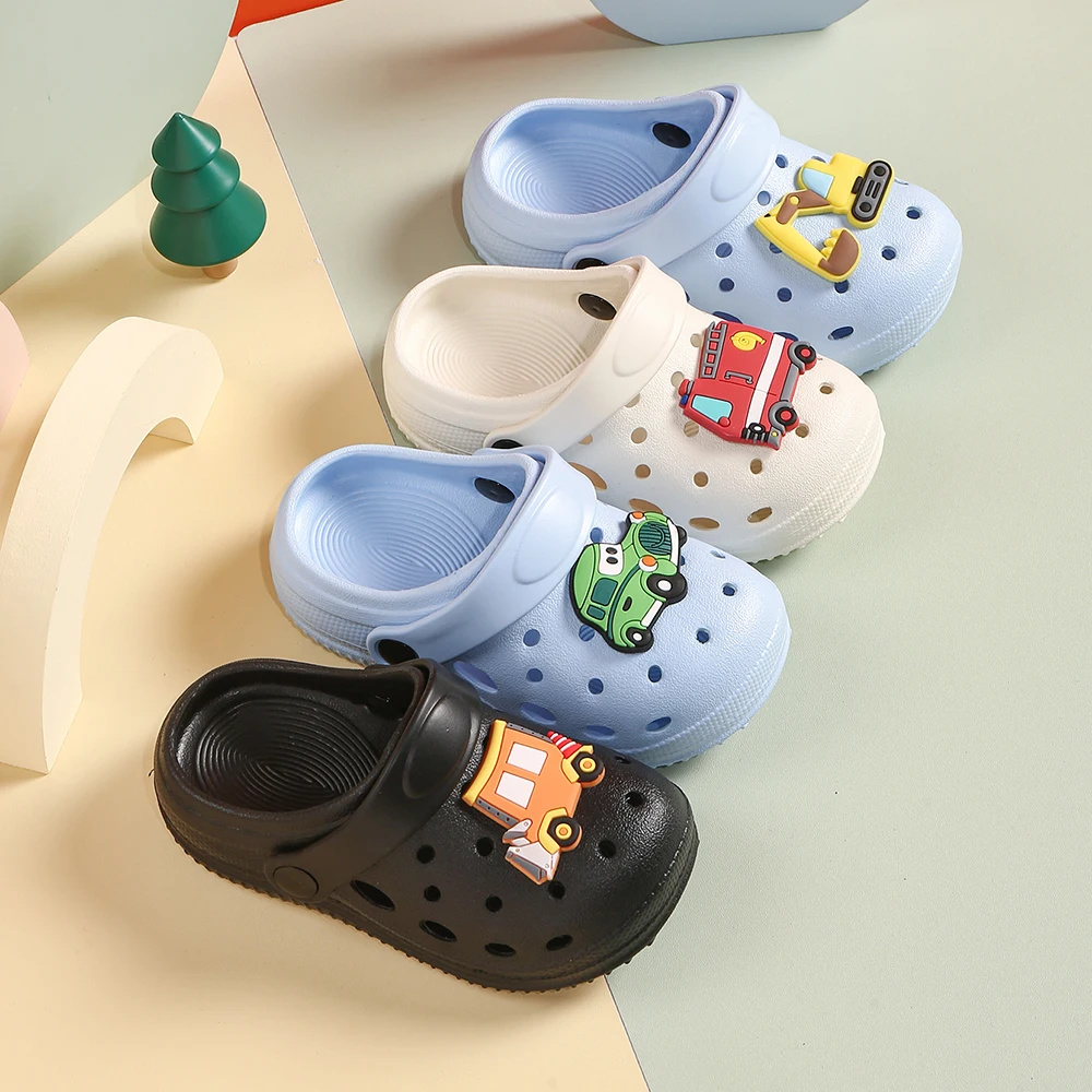 

Childrens Slippers Summer Casual EVA Lightweight Outdoor Handmade DIY Baby Shoes Anti-Slip Thick Sole Beach Slides Garden Shoes