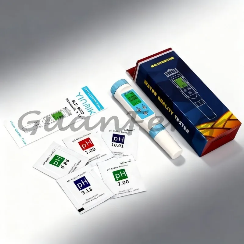 Digital Multi-Parameter Water Quality Meter, 3-in-1 pH/EC/Temp Water Tester for Hydroponic Systems and Aquarium Fish Tanks