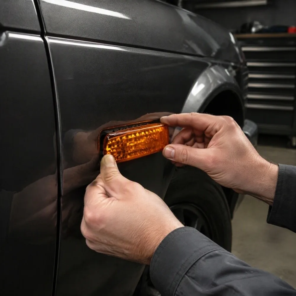 ABS Side Marker Light Housing Side Indicator Lamp Cover for C-Class / E-Class / S-Class / SL-Class W124 W140 R129