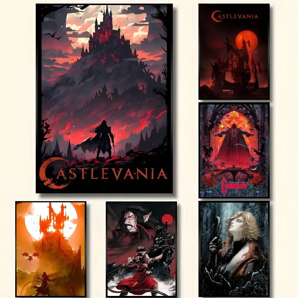Classic Anime Game C-Castlevania Posters High Quality Self-adhesive Wall Art Decorations Color Prints Sticky
