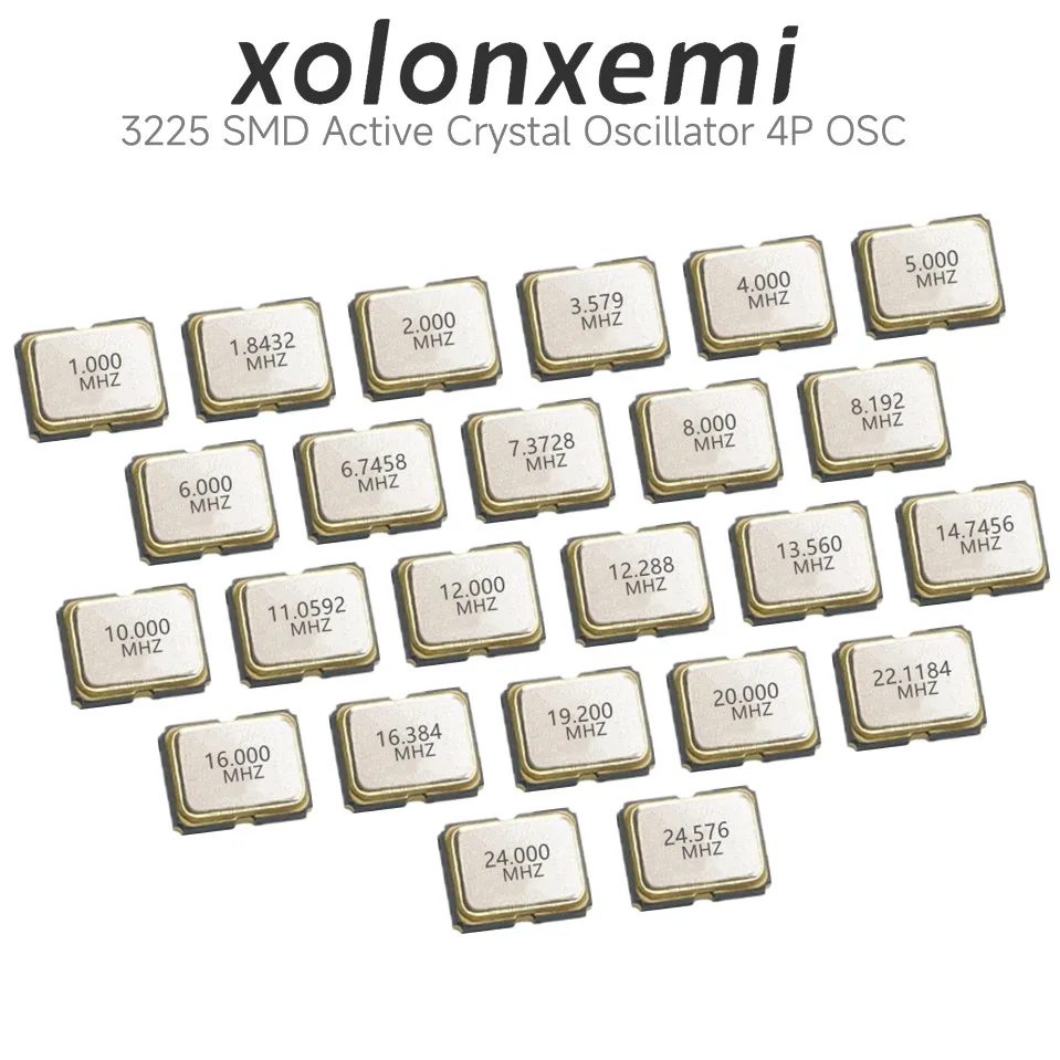 5 قطعة مصلحة الارصاد الجوية 3225 مذبذب الكريستال النشط OSC 4Pin 1MHZ 2MHZ 4MHZ 5MHZ 6MHZ 8MHZ 12MHZ 16MHZ 20MHZ 24MHZ 3225 2.5*3.2 3.2X2.5MM