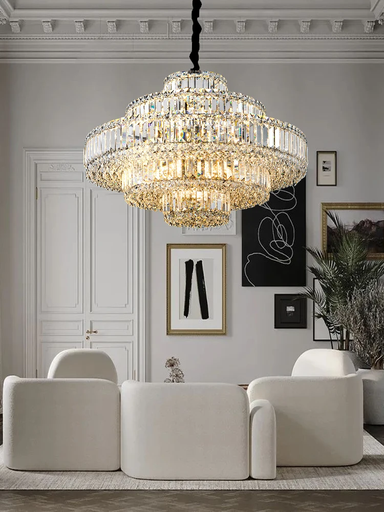 

Modern Luxury Ceiling Chandeliers New LED Lighting Crystal Hanging Lamps Designer Home Decoration Lustres for Living Room