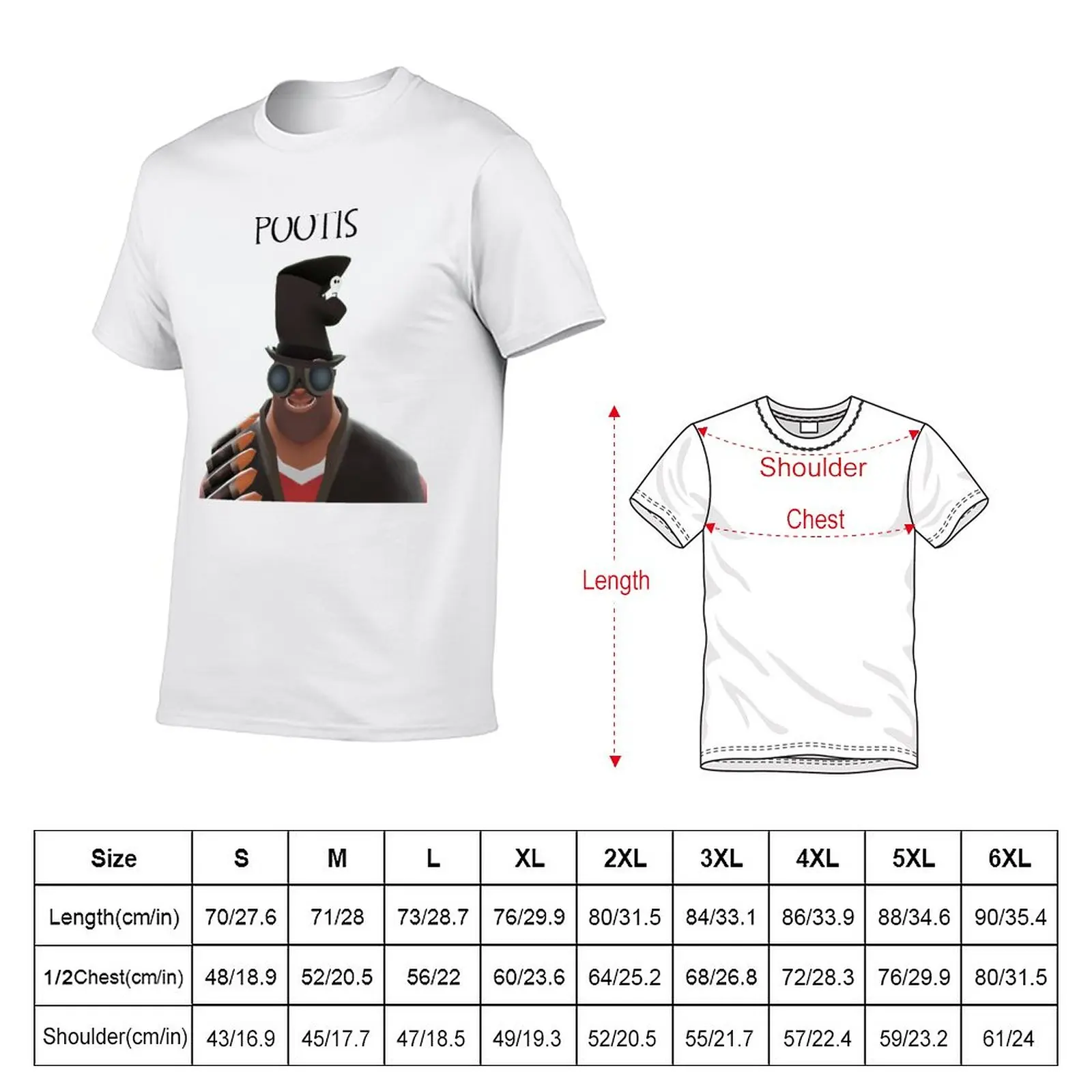 TF2 Gibus Heavy Pootis T-Shirt customizeds cute tops customs design your own mens graphic t-shirts hip hop