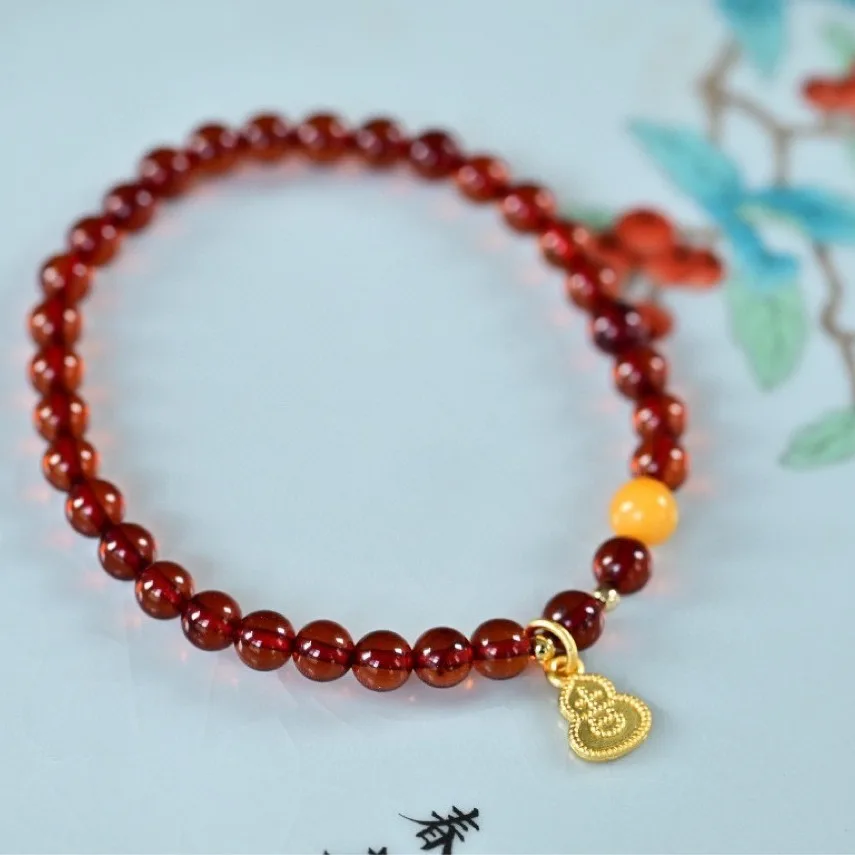 

Natural Amber Bracelet Women Fine Jewelry Genuine Baltic Red Blood Amber Bracelets Healing Gemstone Bangles Girlfriend Mom Gifts
