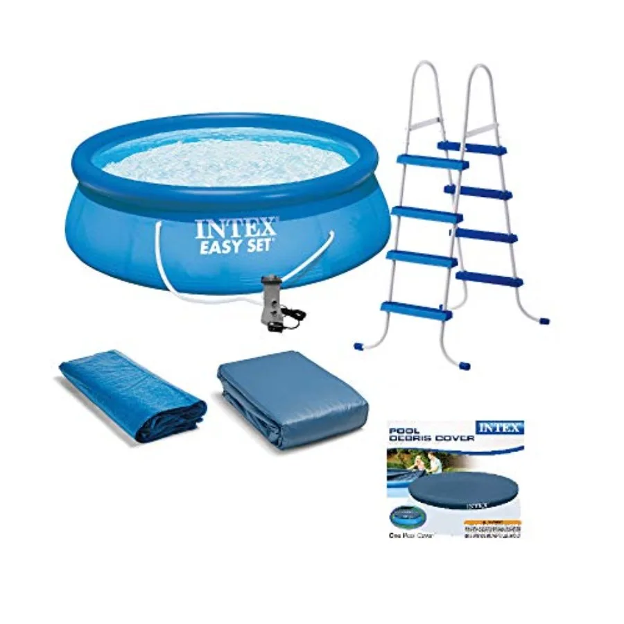 

Above Ground Swimming Pool Ladder with Pump and 15 Pool Debris Cover