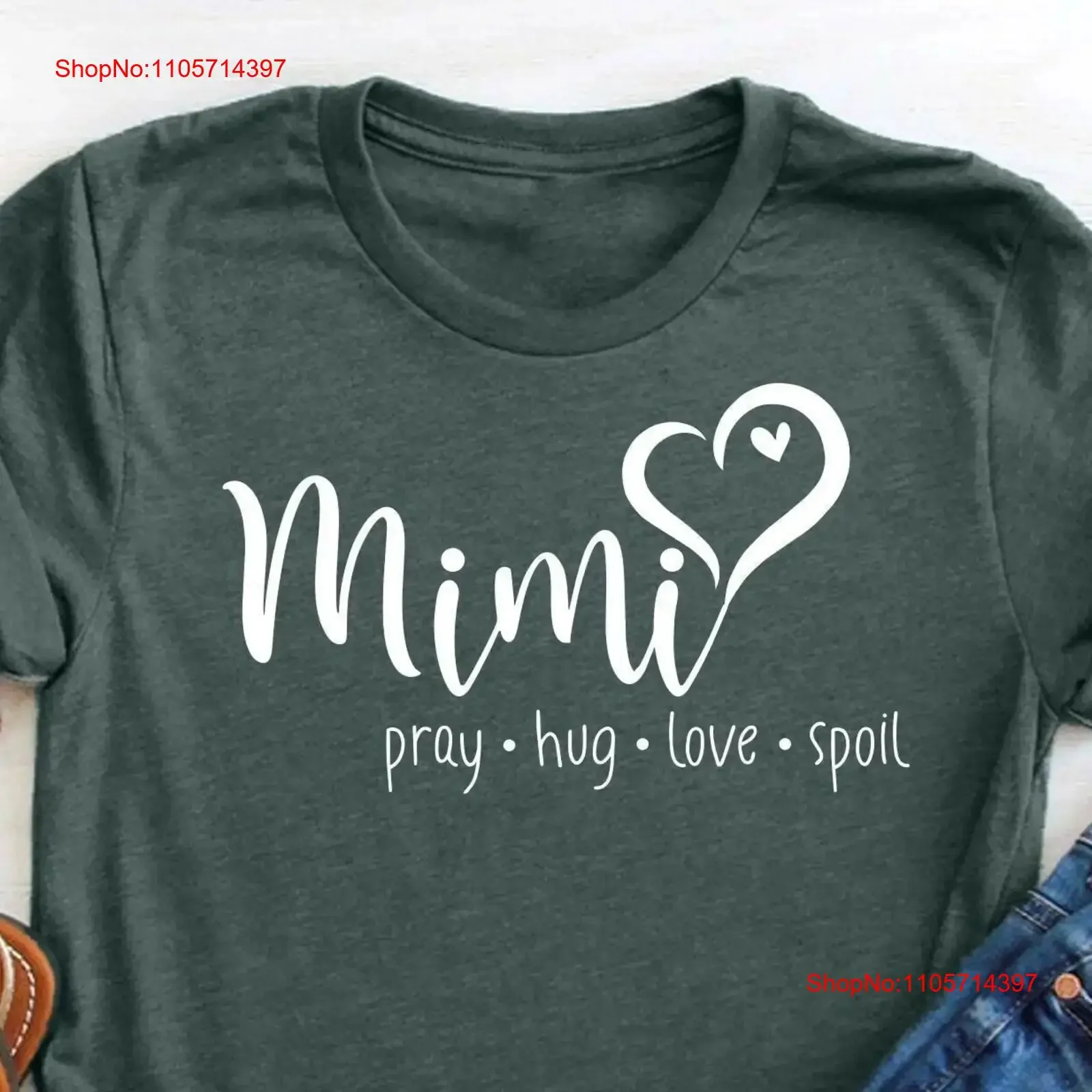 Mimi Pray Hug Love Spoil T Shirt New GrandparenT Life Mothers Day for Funny Grandparents vintage Washed Stylish graphic