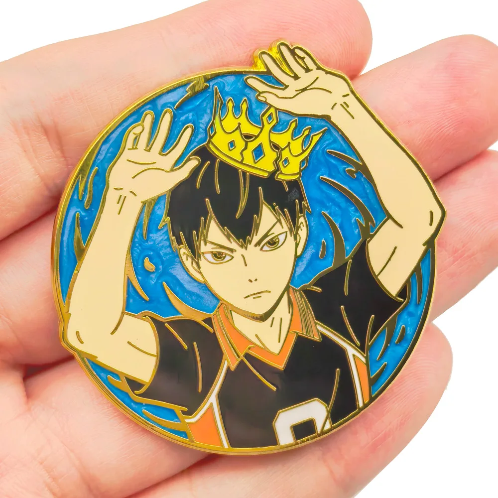 Kageyama Tobio Enamel Pins Anime Haikyuu!! Badge Pendant Manga Brooches for Backpack Clothing Lapel ACG Cosplay Toy Gift Decor